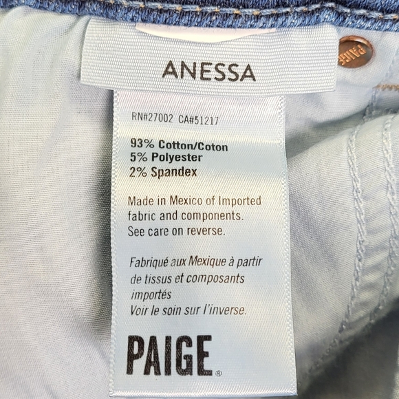 PAIGE Anessa Raw Hem Denim Jeans size 24 - Picture 5 of 7